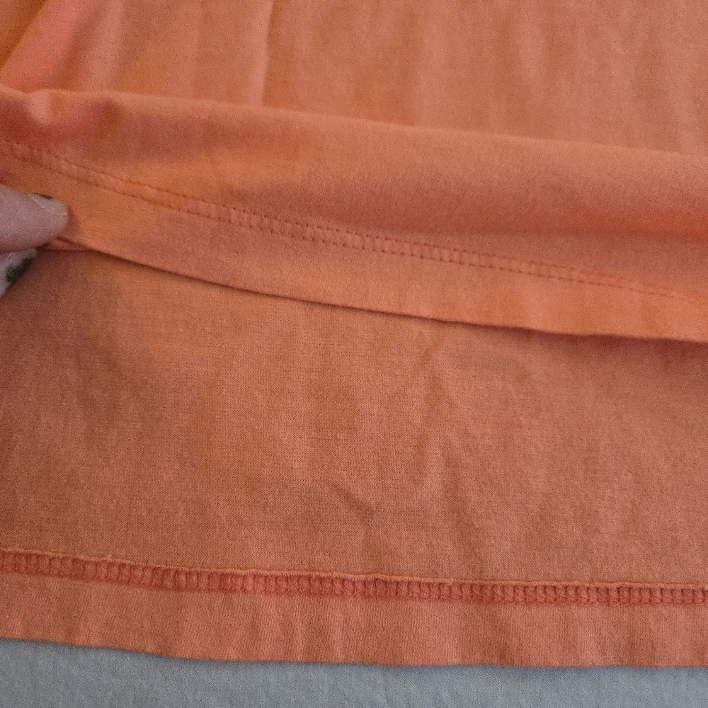 AG Adriano Goldschmied Coral Orange Boyfriend Boxy Fit Stretch Cotton Tshirt - Picture 8 of 8